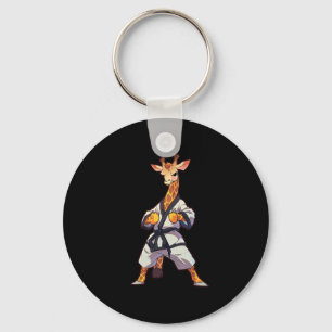 Llavero Jirafa de Karate Taekwondo Luchador de Artes Marci