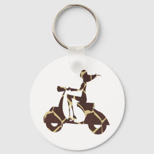Llavero jirafa de la oscuridad de la vespa del chica