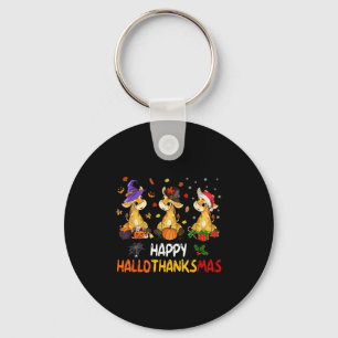 Llavero Jirafa Hallothanksmas Halloween Día de Acción de G