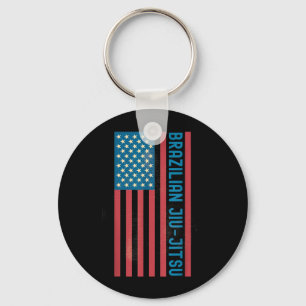 Llavero Jiu Jitsu BJJ Bandera Estadounidense USA Distorsio