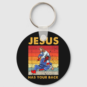 Llavero Jiu Jitsu Brasileño Jesús Tiene Tu Espalda BJJ MMA