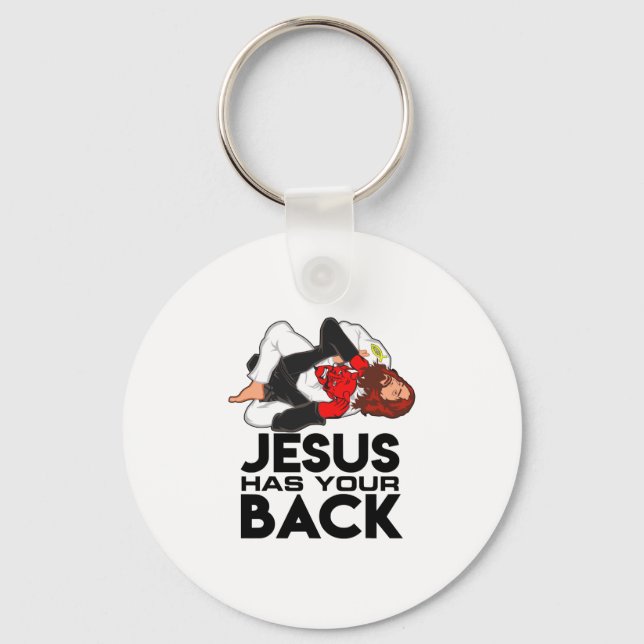 Llavero Jiu Jitsu Christian Jesus tiene la espalda (Anverso)