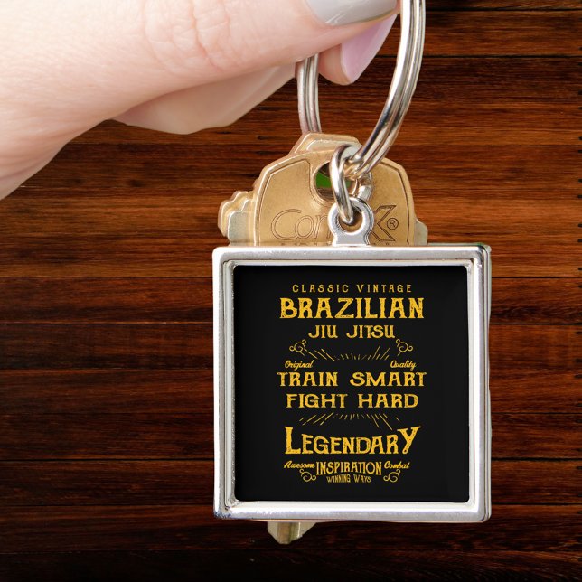 Llavero Jiu Jitsu Train Smart (Personalized Jiu Jitsu Key Ring.)
