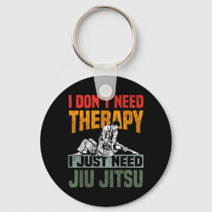 Llavero Jiu Jitsu Vintage Retro No Necesito Terapia Necesi