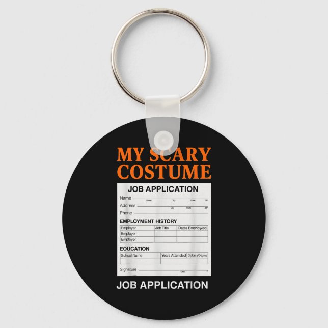 Llavero Job Application Funny Y Halloween Costume Trick Or (Anverso)