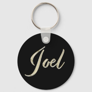 Llavero Joel Nombre whitegold Button Schlüsselanhänger