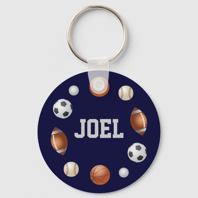 Llavero Joel World of Sports Key Chain - Azul (Anverso)