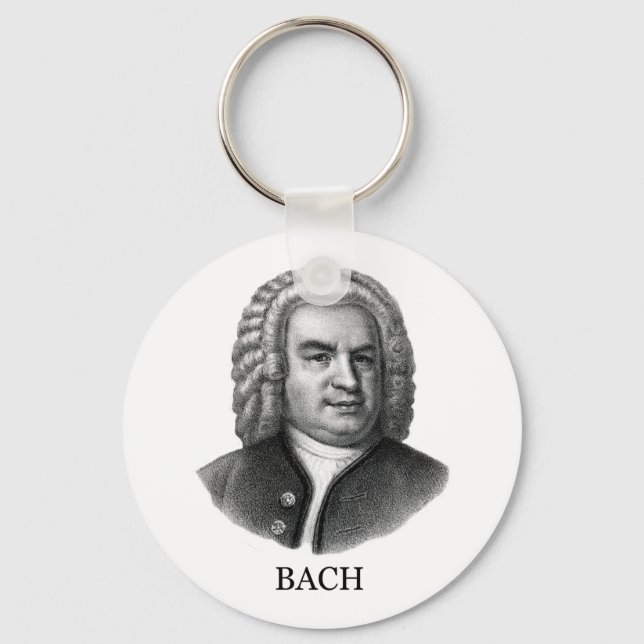 Llavero Johann Sebastian Bach, negro (Anverso)