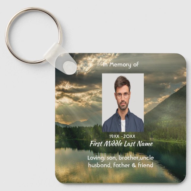 Llavero John 11: 25, Scripture Memorial Keepsake  (Anverso)