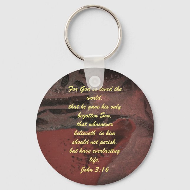 Llavero John 3:16 La verdad de la salvación de las Escritu (Anverso)