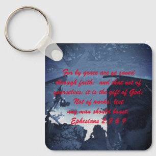 Llavero John 3:16 y Efesios2:8 y 9 Verdad de la Biblia Key