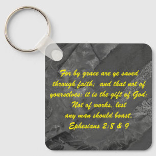 Llavero John 3:16 y Efesios2:8 y 9 Verdad de la Biblia Key