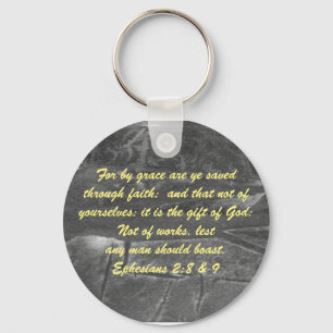 Llavero John 3:16 y Efesios2:8 y 9 Verdad de la Biblia Key