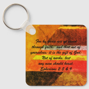 Llavero John 3:16 y Efesios2:8 y 9 Verdad de la Biblia Key