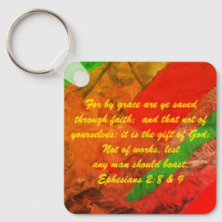 Llavero John 3:16 y Efesios2:8 y 9 Verdad de la Biblia Key