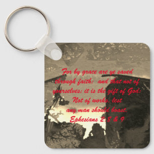 Llavero John 3:16 y Efesios2:8 y 9 Verdad de la Biblia Key
