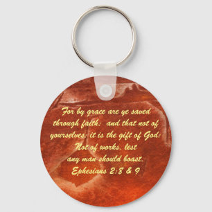 Llavero John 3:16 y Efesios2:8 y 9 Verdad de la Biblia Key