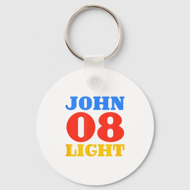 Llavero John 8 Light Bible Chapter Jersey Design  (Anverso)