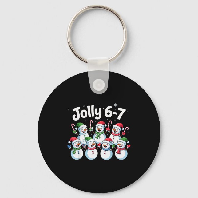 Llavero Jolly 6 7 Six Seven Meme Christmas Women Men Kids  (Anverso)