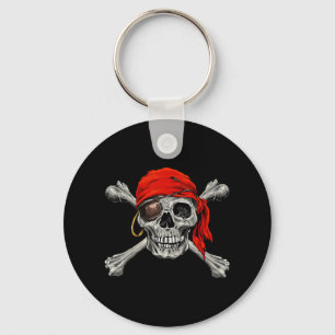Llavero Jolly Roger Pirate Skull Crossbone Halloween Costo