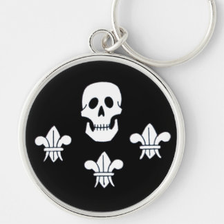 LLAVERO JOLLY ROGER SKULL Y LA BANDERA DE TRES LILIES
