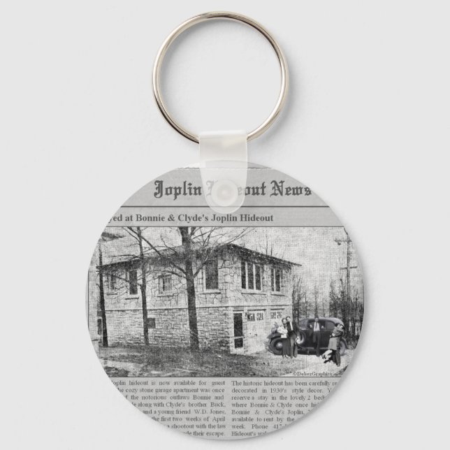 Llavero Joplin Hideout de Bonnie & Clyde (Anverso)