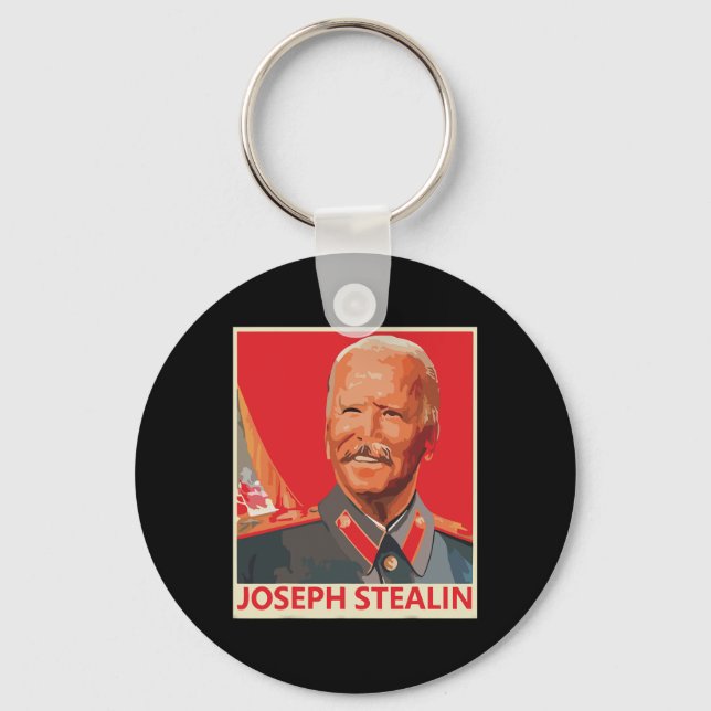 Llavero Joseph Stealin Anti Joe Biden Funny (Anverso)