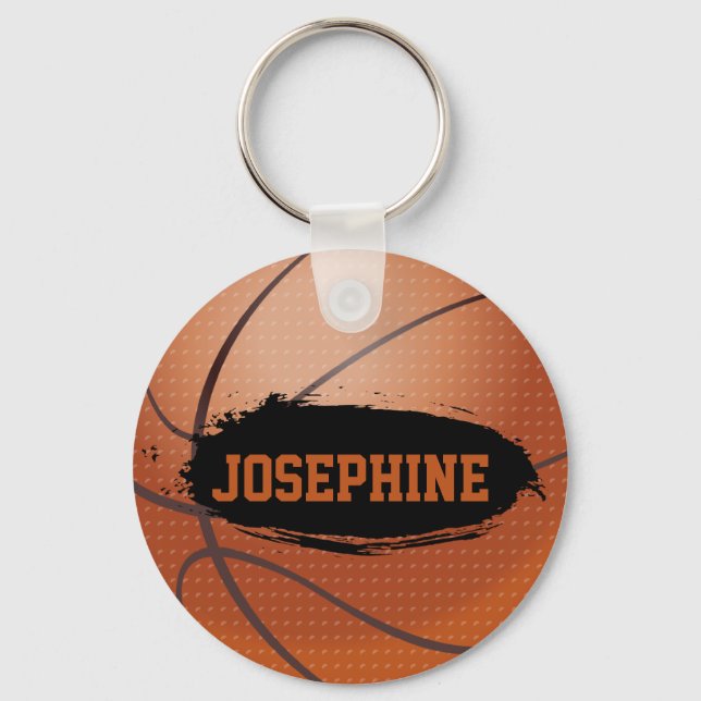 Llavero Josephine Grunge Basketball Personalizado Keychain (Anverso)
