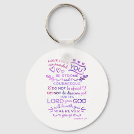 Llavero Joshua 1:9 Biblia Escritura Verse Keychain