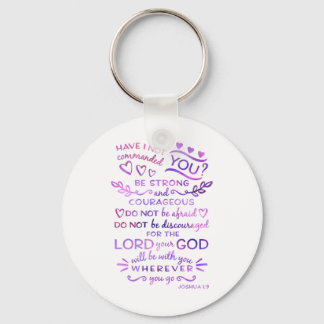 Llavero Joshua 1:9 Biblia Escritura Verse Keychain