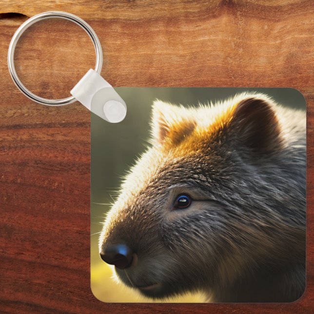 Llavero Joven Wombat australiano, anillo de claves (Anverso)