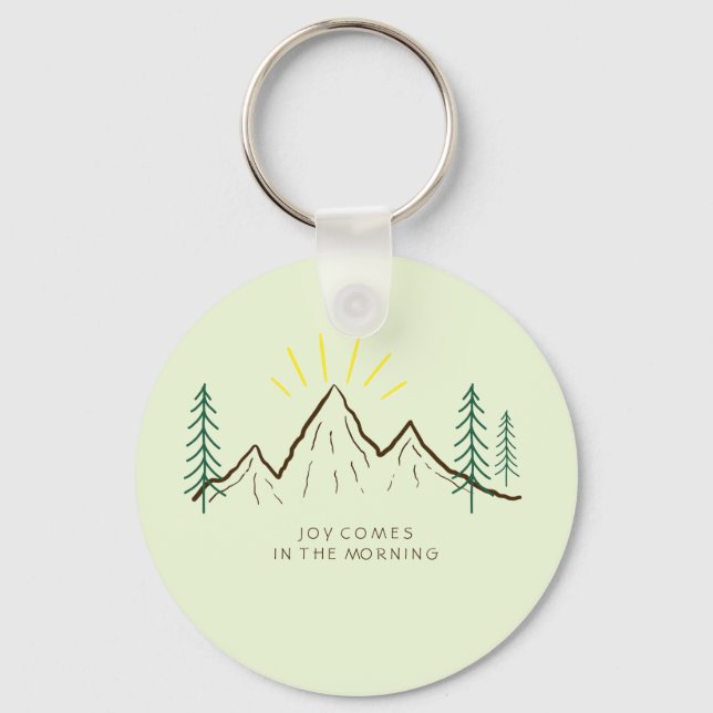 Llavero Joy Comes In The Morning Christian (Anverso)