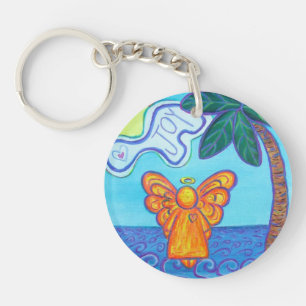 Llavero Joy Guardian Beach Angel Personalizado Keychain