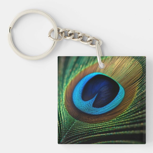 Llavero Joya del pavo real (Frente)