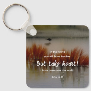 Llavero Juan 16:33 He superado la biblia contra el cristia