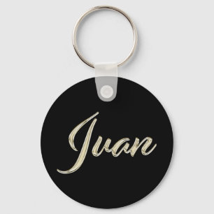 Llavero Juan Nombre whitegold Button Schlüsselanhänger