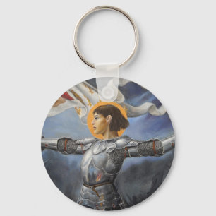 Llavero Juana de Arco con pancarta