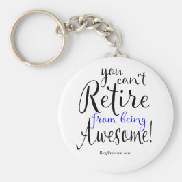 Llavero Jubilación delgada de la línea azul de la policía