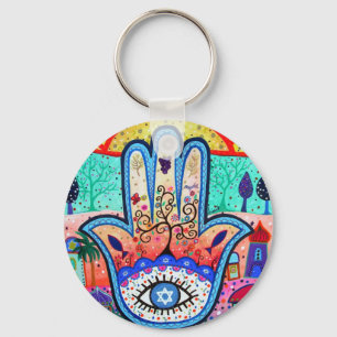 LLAVERO JUDAICA HAMSA SUN OYE PROTECCIÓN