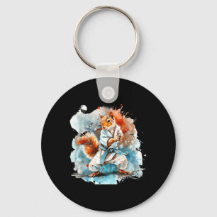 Llavero Judo Ardilla Acuarela Taekwondo Karate MMA