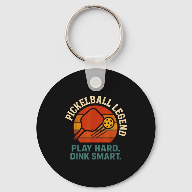 Llavero Juega de forma responsable retro pickleball divert (Anverso)