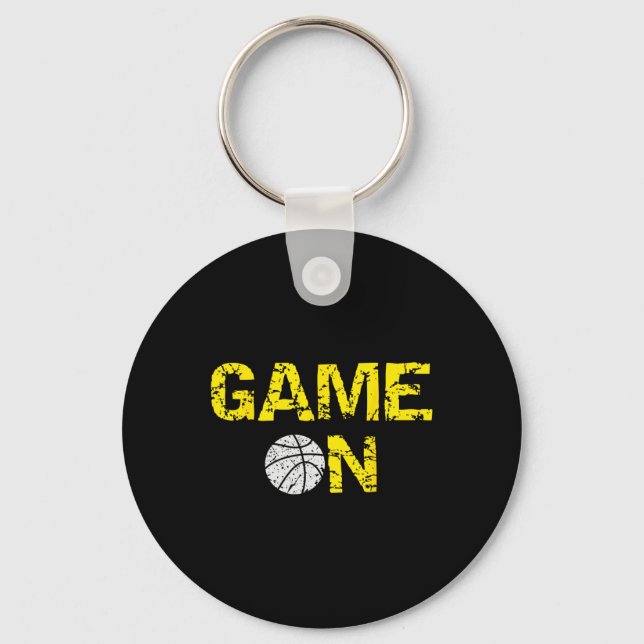 Llavero Juego De Baloncesto; Blue Black Yellow Gold Team C (Anverso)