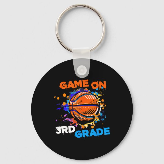 Llavero Juego de baloncesto en 3er grado Primer día del té (Anverso)