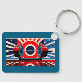 Llavero Juego de Barbell Olímpico de Arte Pop Patriótico