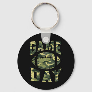 Llavero Juego de fútbol Día Día Día Bandera Camo Patriótic