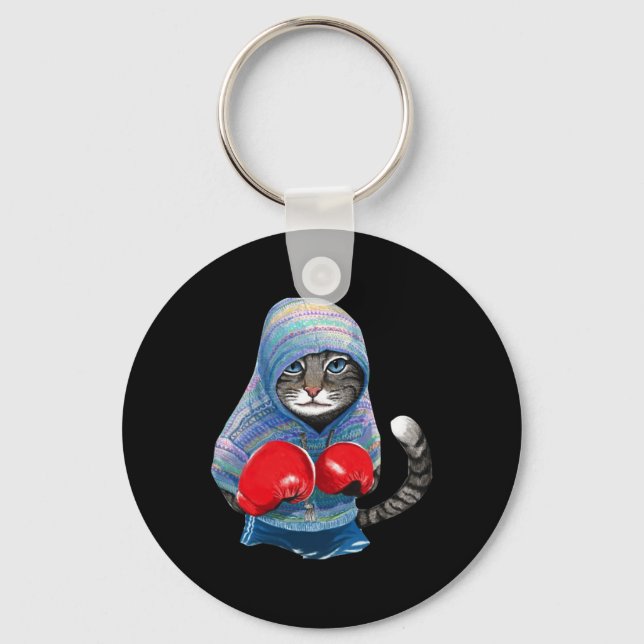 Llavero Juego De Gato En Boxeo (Anverso)