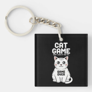 Llavero Juego De Gatos No Mires Al Gato Demasiado Divertid