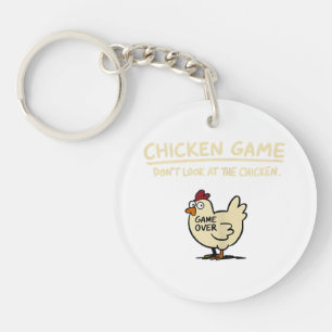 Llavero Juego de Pollo No Mires Al Pollo Pollo Divertido