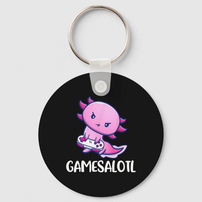 Llavero Juego de vídeo Axolotl Cute (Anverso)