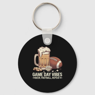 Llavero Juego Día Vibes Beer Fútbol Repetir deportes diver